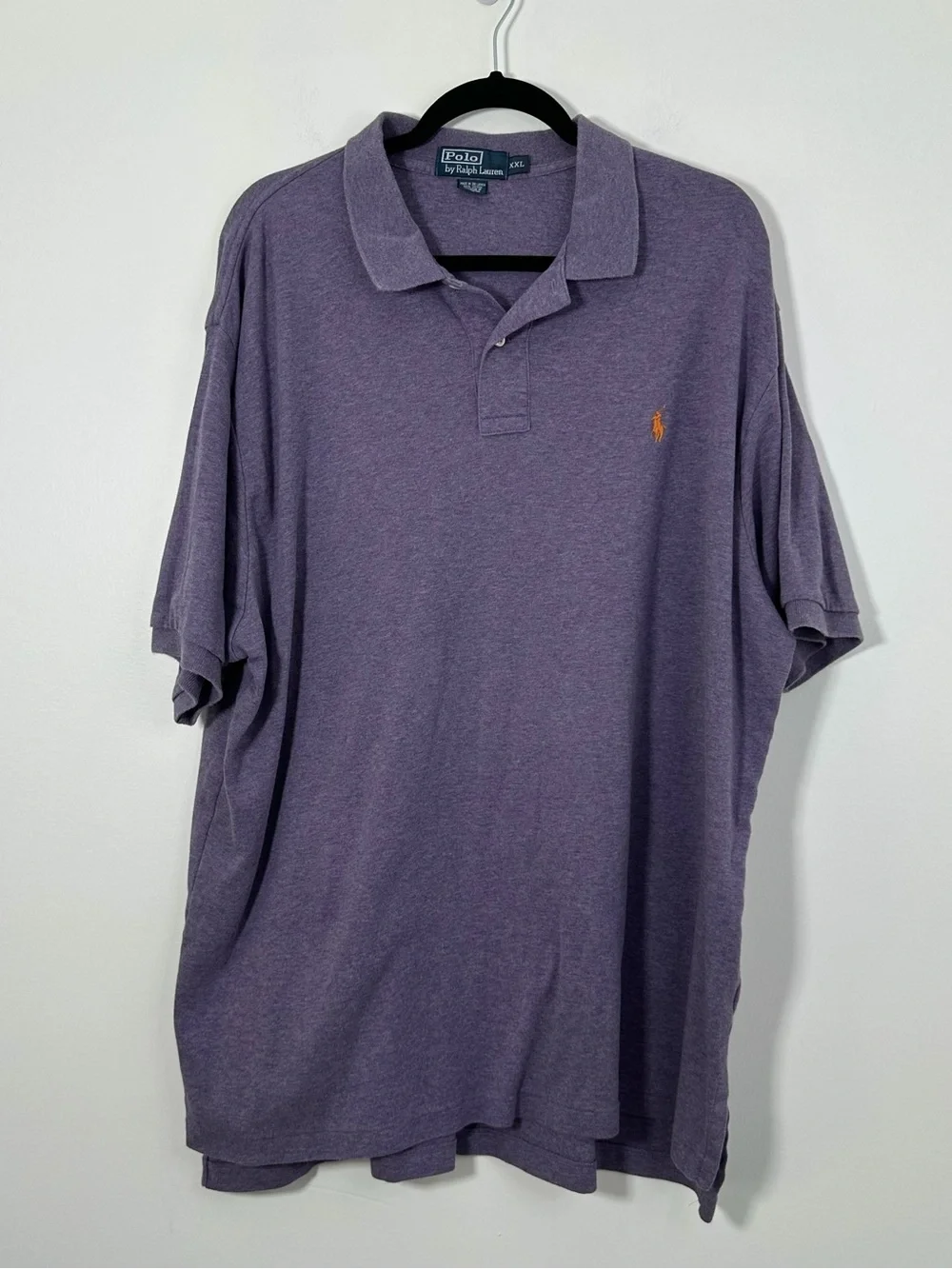 Polo Ralph Lauren Men’s XXL Purple Heather Classic Polo Shirt Orange Pony